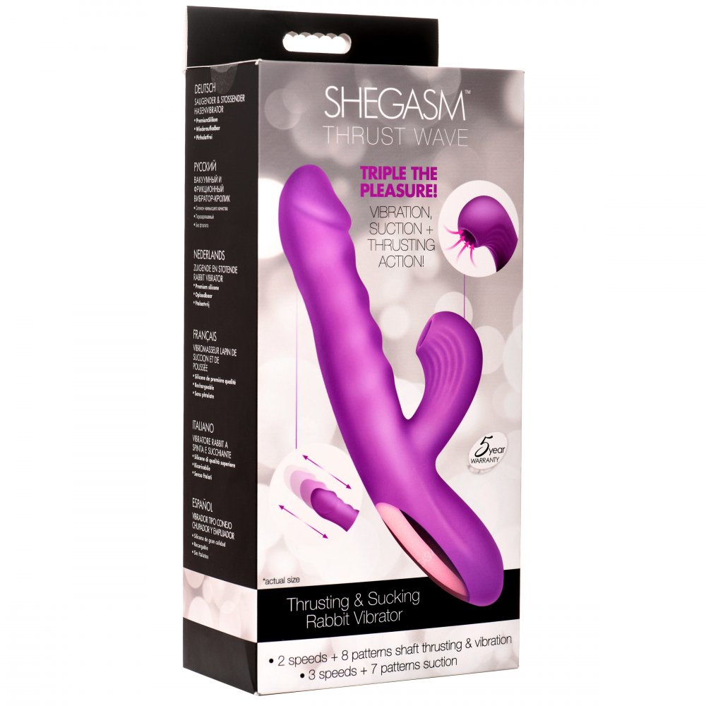 Thrust Wave Thrusting and Sucking Silicone Rabbit Vibrator @Erotic_Boudoir Thrust Wave Thrusting and Sucking Silicone Rabbit Vibrator @Erotic_Boudoir