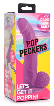 Pop Peckers 7.5 Inch Dildo with Balls