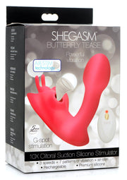Butterfly Tease 10X Clitoral Suction Silicone Stimulator (SHIP ONLY)