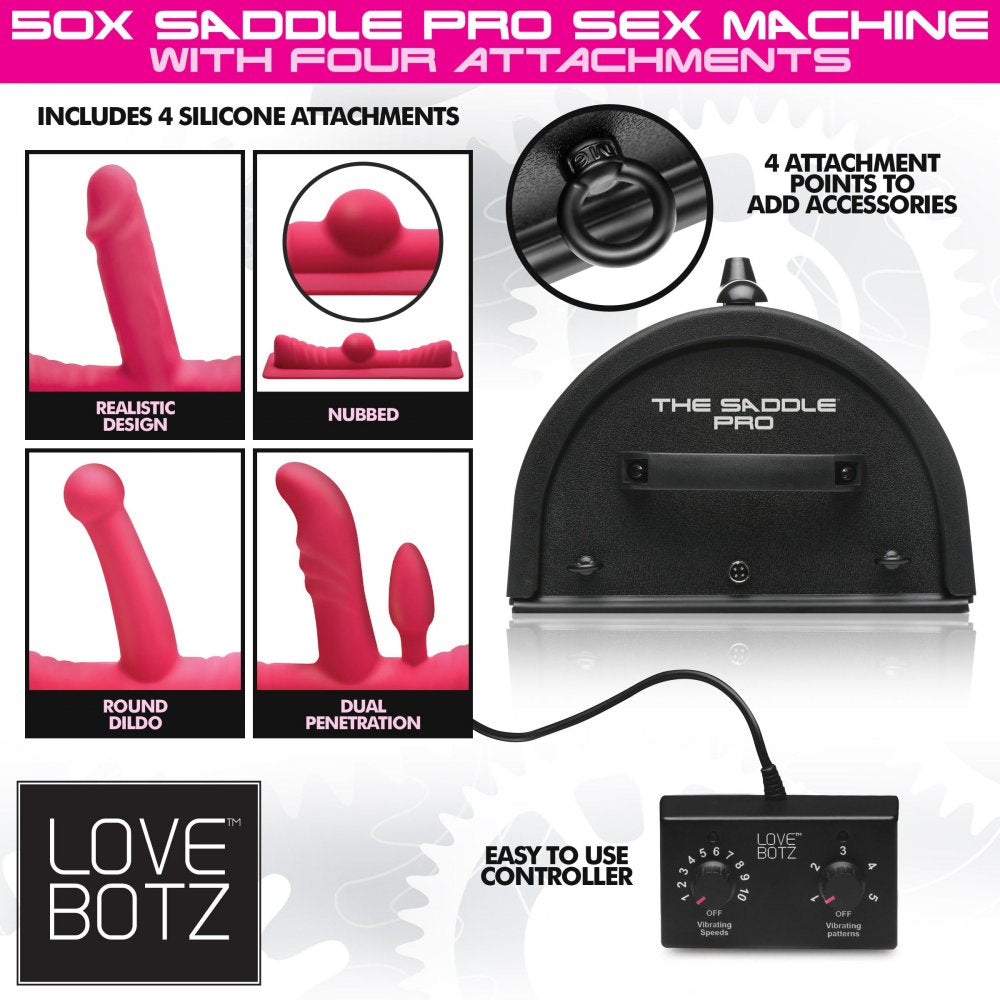 50X Saddle Pro Machine with 4 Attachments – @Erotic_Boudoir