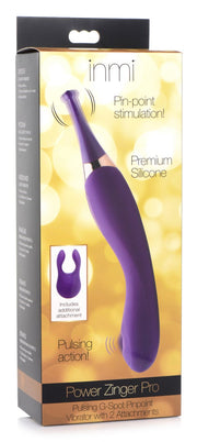 Pulsing G-spot Pinpoint Silicone Vibrator with Attachments (SHIP ONLY)