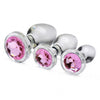 Pink Gem Glass Plug Set (SHIP ONLY)