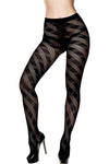 Fancy Knit Striped Pantyhose PLUS SIZE
